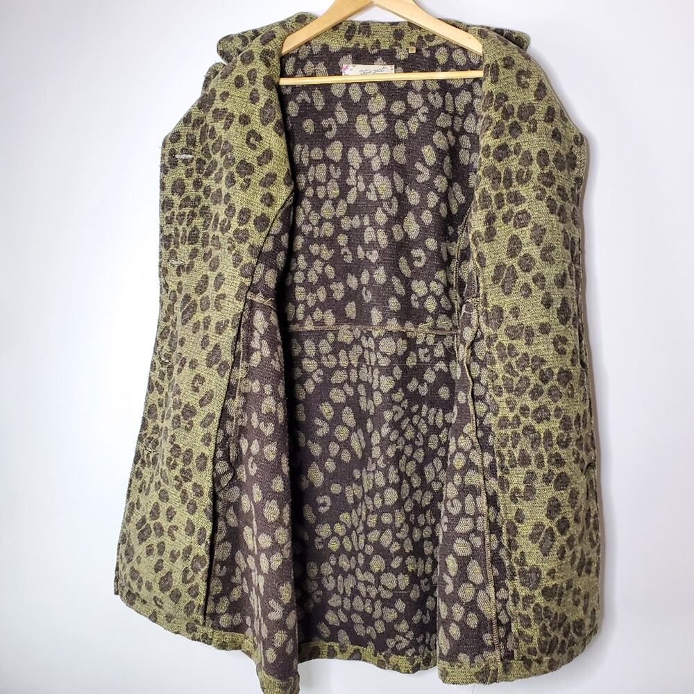 True Grit Dry Goods Animal Print longline soft coat  Size Large Great condition - Picture 4 of 13